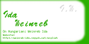 ida weinreb business card